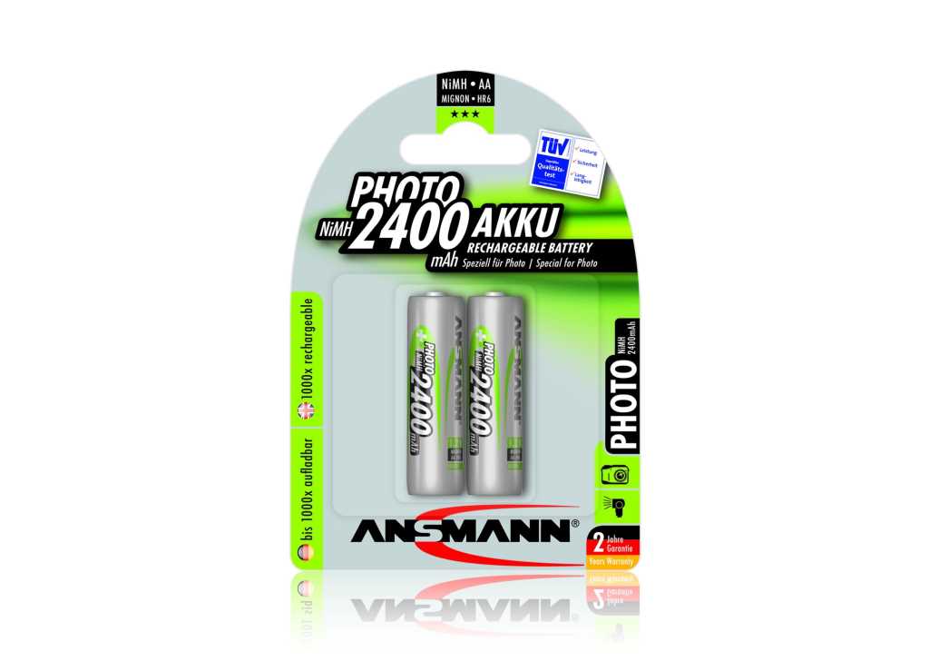 Bild von Ansmann NiMH-Akku Mignon 2400mAh Photo 5030492 2er Blister