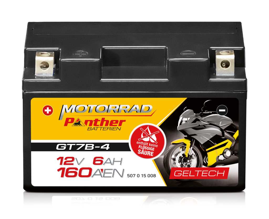 Bild von Panther Motorrad Gel 50715 12V 6Ah 160A (EN) ETN 507 0 15 008, DIN 50715, Japan GT7B-4