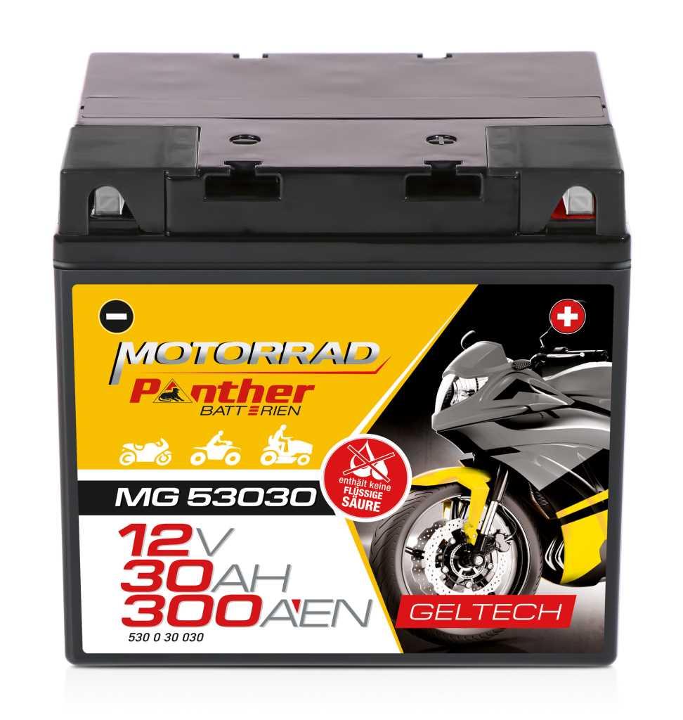 Bild von Panther Motorrad Gel 53030 12V 30Ah 300A (EN) ETN 530030030, DIN 53030, MG 53030