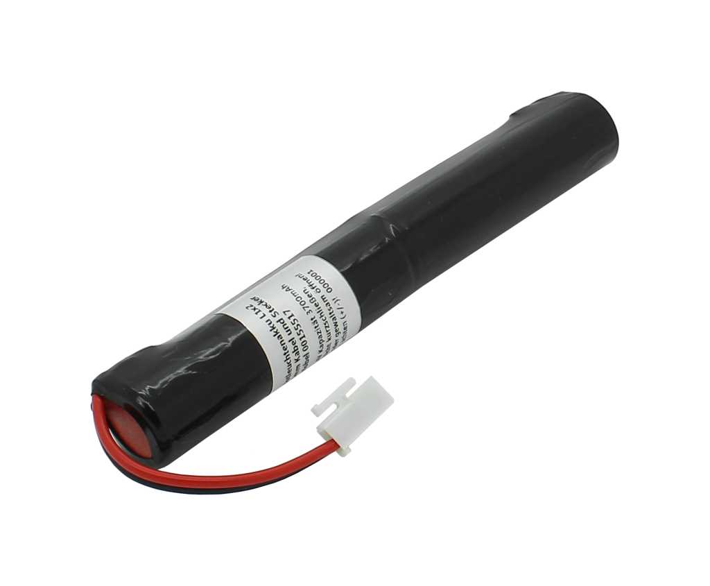 Bild von Notleuchtenakku NiMH 2,4V 3700mAh L1x2 4/3A mit 65mm Kabel und Stecker ersetzt Zumtobel Accu NiMH 2.4V 4.0AH LA 2 STI