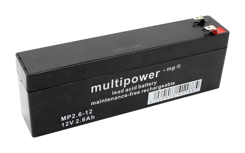 Bild von Multipower MP2.6-12 12V 2,6Ah 4,8mm Faston