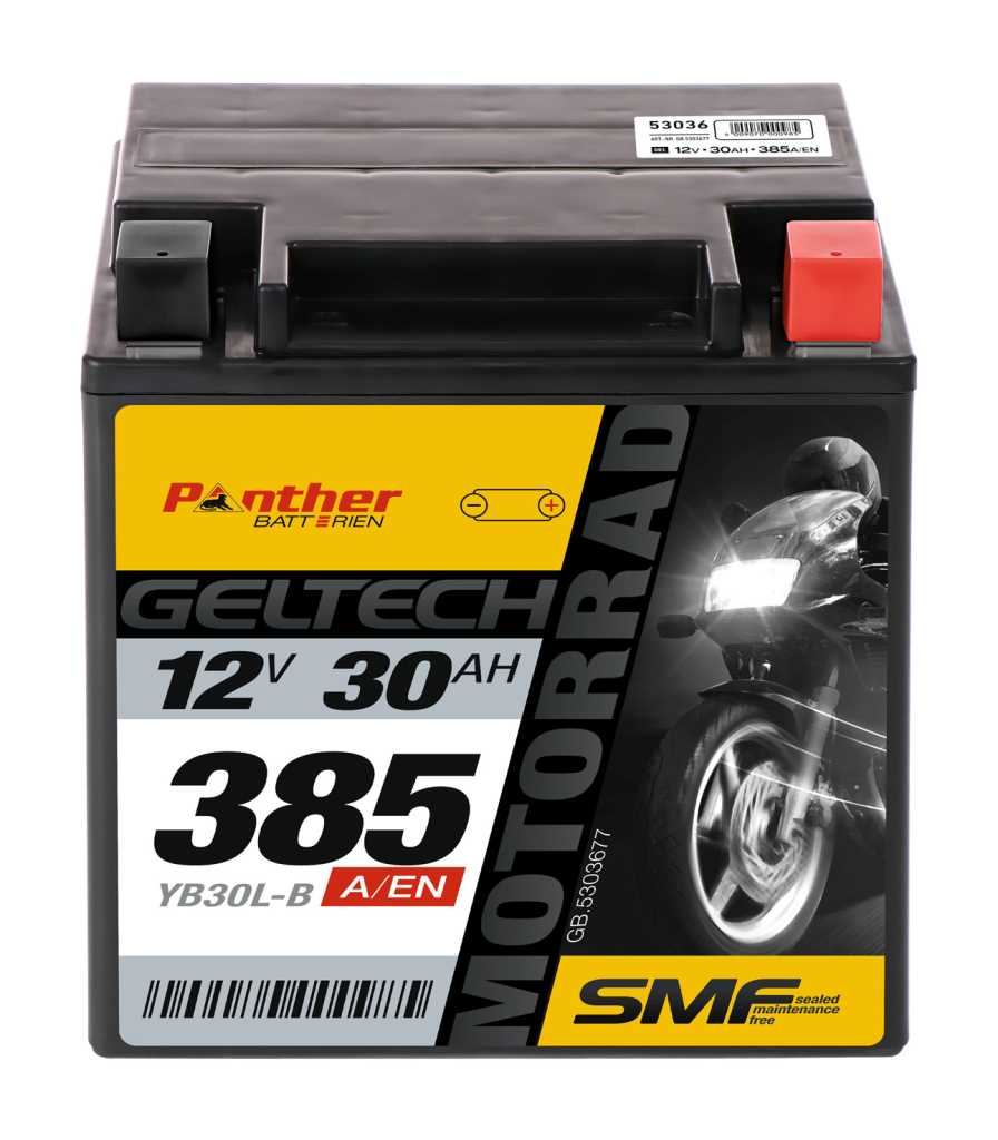 Bild von Panther Motorrad Gel 53036 12V 30Ah 385A (EN) YB30L-B