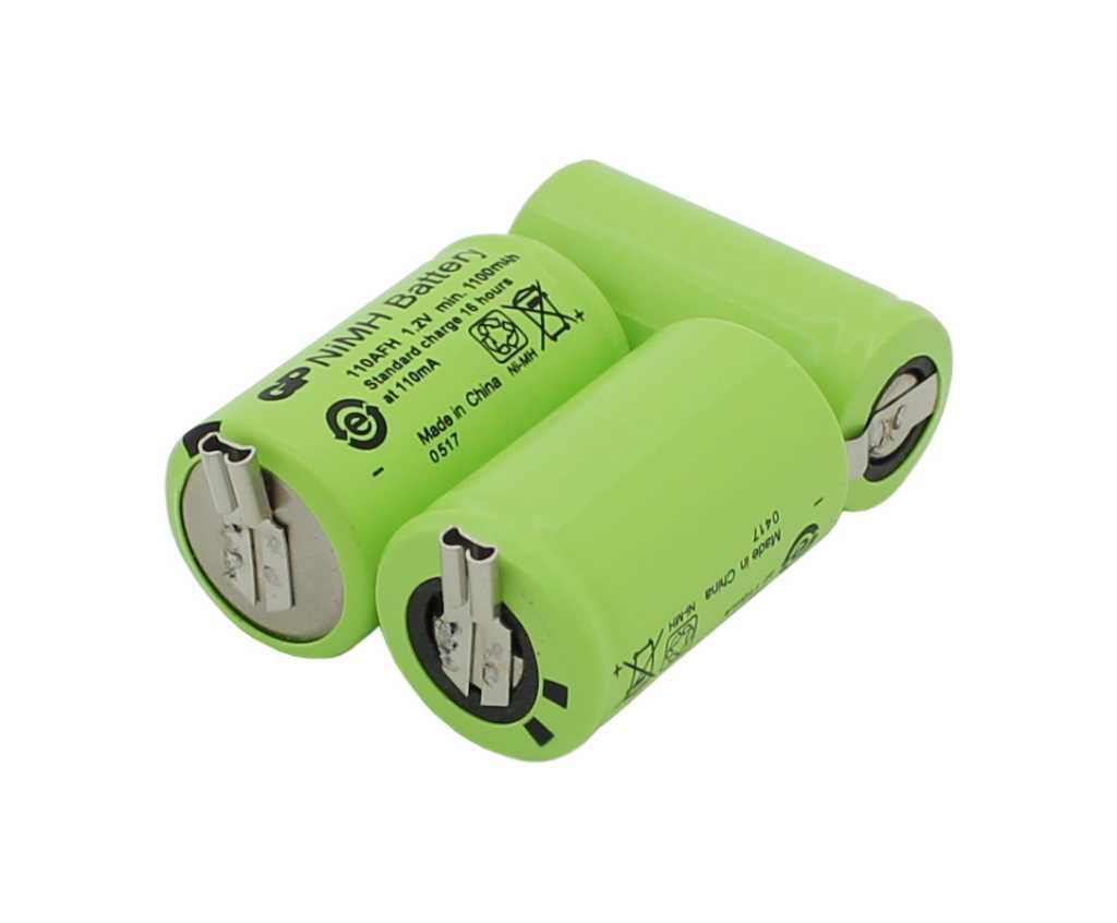 Bild von Akkupack NiMH 3,6V 1100mAh F2+1 BP1100A mit Faston-Buchse 2,8mm passend für Wella Xpert HS50